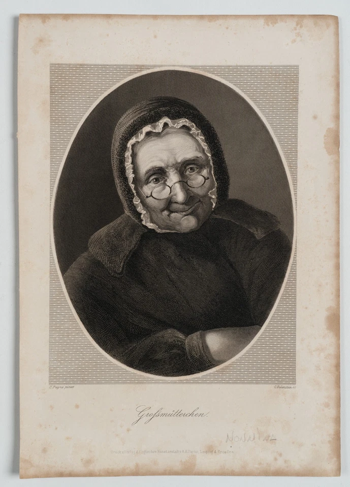 EULENSTEIN (19.Jhd) nach PAYNE (19.Jhd), Porträt einer älteren Frau, Sst. - Bild 2 von 4