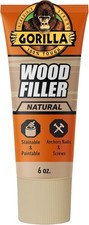 Gorilla All Purpose Wood Filler, Natural Color, 6 Ounce Tube Pack of 1 - Wa