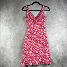 Vintage Express Dress Womens 1/2 Pink Floral Sleeveless Y2K Festival Feminine