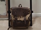 Waxed Canvas Camera And Lens Backpack