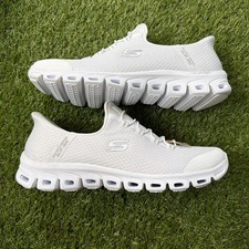 Skechers Sneaker Slip-in Uomo Glide-Step Noxus Mani Libere, Bianco