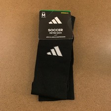 Adidas Medium Mens 5-8 Black Arch Ankle Compression Soccer Metro Sock NWT