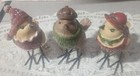  Rare 3 VTG chickadees Christmas holiday winter birds  freestanding  adorable   — photo 7