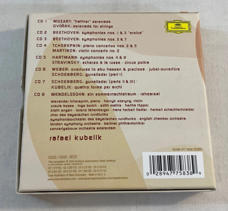 Rafael Kubelik Rare Recordings 1963-1974 Original Masters 8 CD Box Set LN - Image 3 of 4