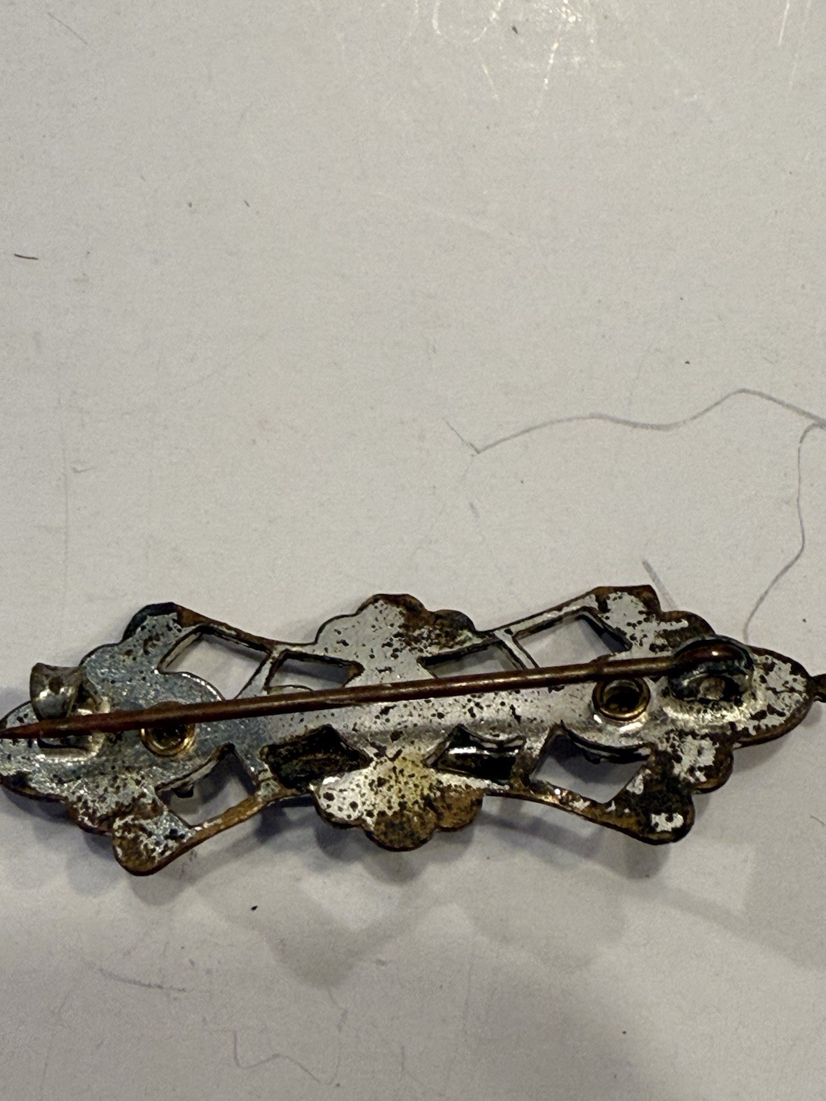 Vintage Green Rectangle Emerald Statement Brooch … - image 7