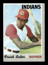 1970 Topps #704 Frank Baker Indians VG+ *w8