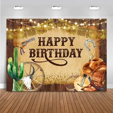Western Backdrop Western Party Decorations Wild West Rodeo Cowboy Background ...