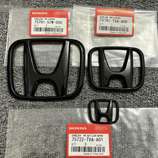 3x Black Front Steering Rear Emblem Badge For Honda Accord Lx Sedan 2018-2022 3x Black Front Steering Rear Emblem Badge For Honda Accord Lx Sedan 2018-2022