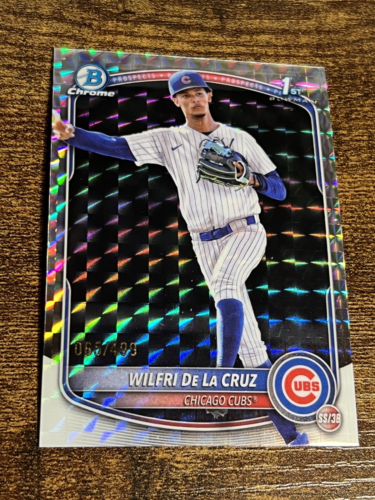 WILFRI DE LA CRUZ 2025 Bowman Chrome #BCP-209 Silver Geometric Refractor /499