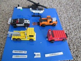 LEGO Racers: Street Extreme (8186) incomplete sticker parts, vehicles