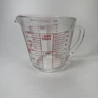 Vtg Fire-King Glass 4 Cup Measuring 499 Red Letters Numbers Anchor Hocking 32 oz