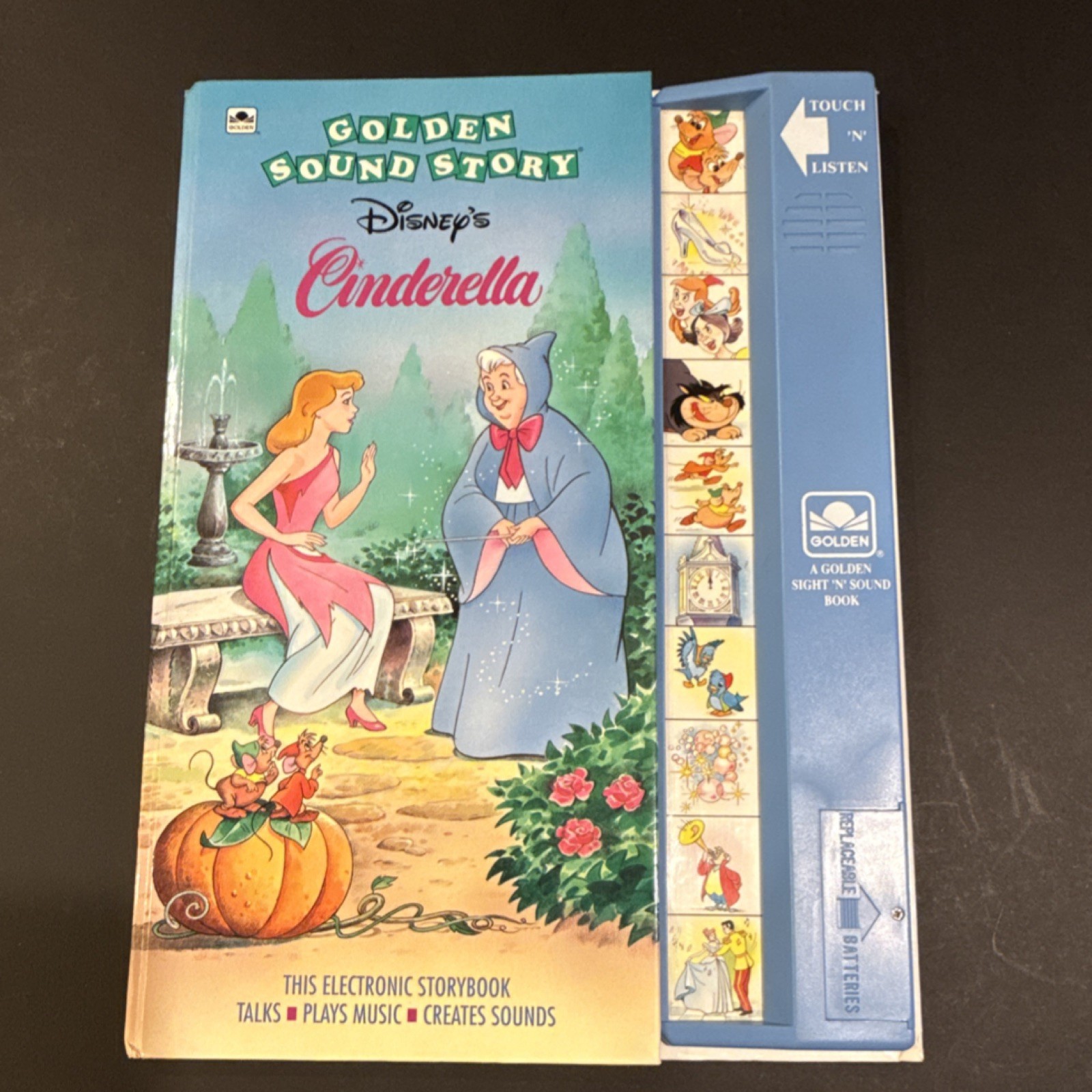 Golden Sound Story Disney's Cinderella Sound Hardcover 1993 Western Publishing