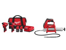 Milwaukee 3494-22GGN M12 12V 2-Tool Cordless Combo Kit w/ Grease Gun