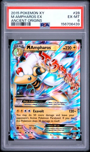 M Ampharos-EX graded PSA 6 for sale on eBay