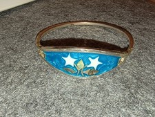 Vintage Alpaca Mexico Abalone Inlay Shell Sterling Bracelet