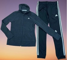 adidas Women's 3-Stripes 2pc Set Jacket Pants Tracksuit Activewear Size S New