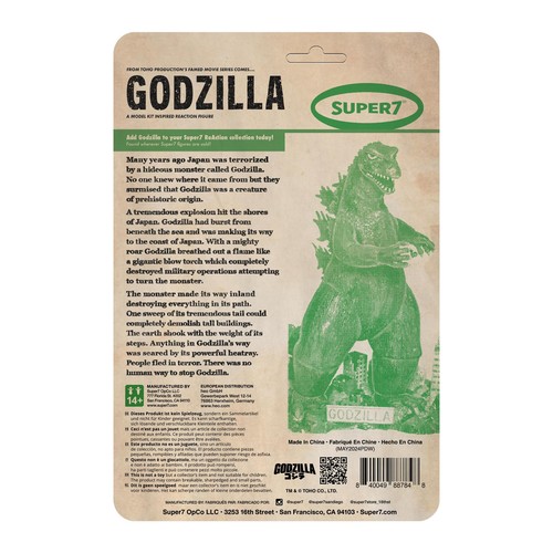 Toho Reaction Figures - Godzilla (Model Kit on Card) Action Figure - Picture 3 of 5