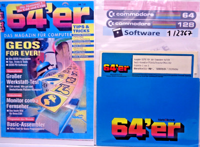 COMMODORE 64/128 -- 64's ISSUE 6/92 (MARKET & TECH - FLOPPY DISK TO BOOKLET)