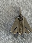 US Navy F-14 Tomcat Fighter Jet Top Gun Tie Or Collar Pin SilverTone Vintage — photo 4