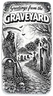 10 ozt 999 Fine Silver Art Bar - GREETINGS FROM THE GRAVEYARD - ADAMO TECHNE