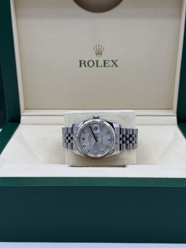 Rolex Datejust 116234 36mm Factory Diamond Dial Stainless Steel 2008 Box &Papers - Picture 5 of 8