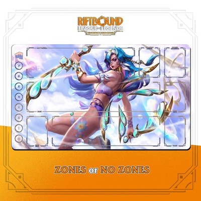 RIFTBOUND LOL TCG Spielmatte 24x14''(60*35cm) | KATARINA - genähte Kanten