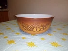 Vintage Pyrex 403 ~ Old Orchard Fruit Brown Nesting Mixing Bowl 2.5 Qt