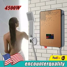 110V Instant Electric Tankless Hot Water Heater On Demand Whole House 4500W Neu