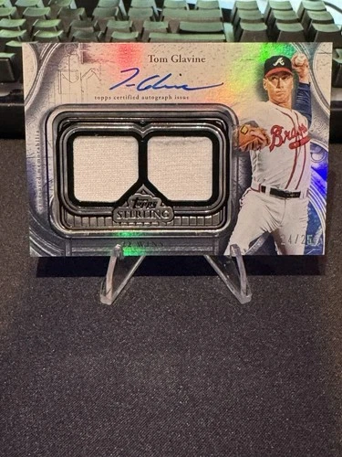 TOM GLAVINE 2025 TOPPS STERLING STRIKES DUAL PATCH AUTOGRAPH AUTO /25