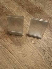 Clear Plastic Sign Holders Set of 25 Various Sizes /Good Used Condition