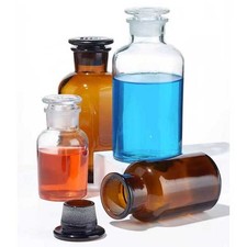 Wholesale 30ml-1000ml Amber Reagent Bottle Wide Opening Chemistry Glassware