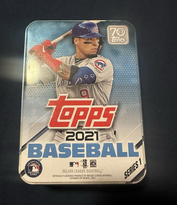 Topps 2021 Baseball Series 1 Metal Tin EMPTY Javier Baez