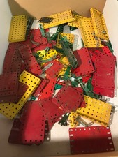 Job Lot of Unsorted Vintage Play Worn Meccano Approx 1.8KG Mixed Condition