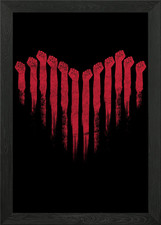 Black Lives Herz gerahmtes Wandbild Poster Leinwanddruck Bild