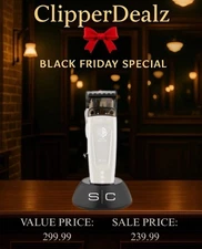 StyleCraft SC Saber 2.0 WHITE LE Metal Hair Clipper Digital Brushless - NEW