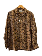 WACKO MARIA HAWAIIAN SHIRT L S (TYPE-3) Long sleeve open collar shirt S Rayon BR