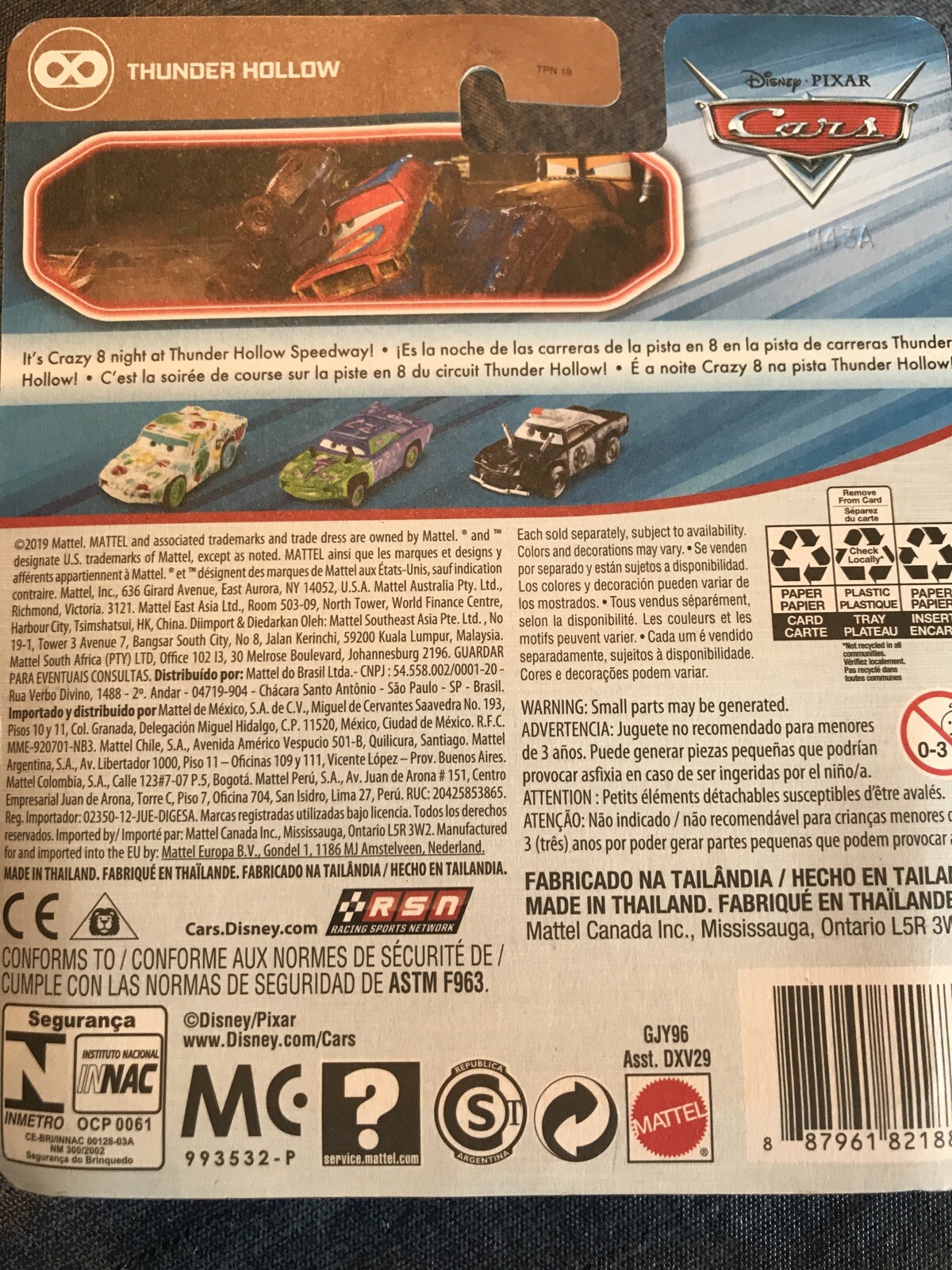 DISNEY PIXAR CARS 3 JAMBALAYA CHIMICHANGA THUNDER HOLLOW Scratch