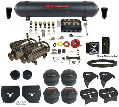 AccuAir E+ VU4 Air Ride Kit airmaxxx X-Series Compressors Fits 1973-87 Chevy C10