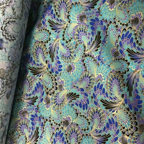 Floral Cotton Fabric Cloth Japanese Bird Phoenix Vintage Kimono Dress Yukata - Picture 2 of 6