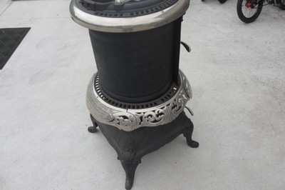 Pot Belly Parlor Coal Wood Cook Stove Heater Great Western Colonial Oak  216A | eBay