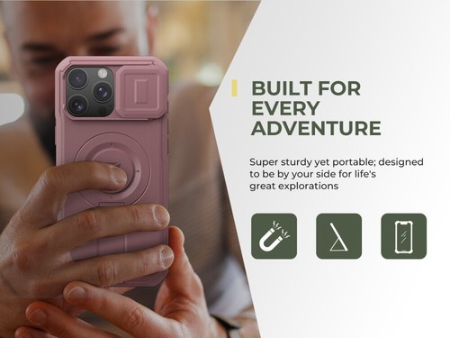 Funda Dexnor para iPhone 16/16 Pro Max resistente a prueba de golpes magnética y cubierta de cámara - Imagen 132 de 156