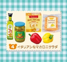 Rement 1:6 Scale Rilakkuma Bear Natural Market # 4 Olives Macaroni Smoked Salmon