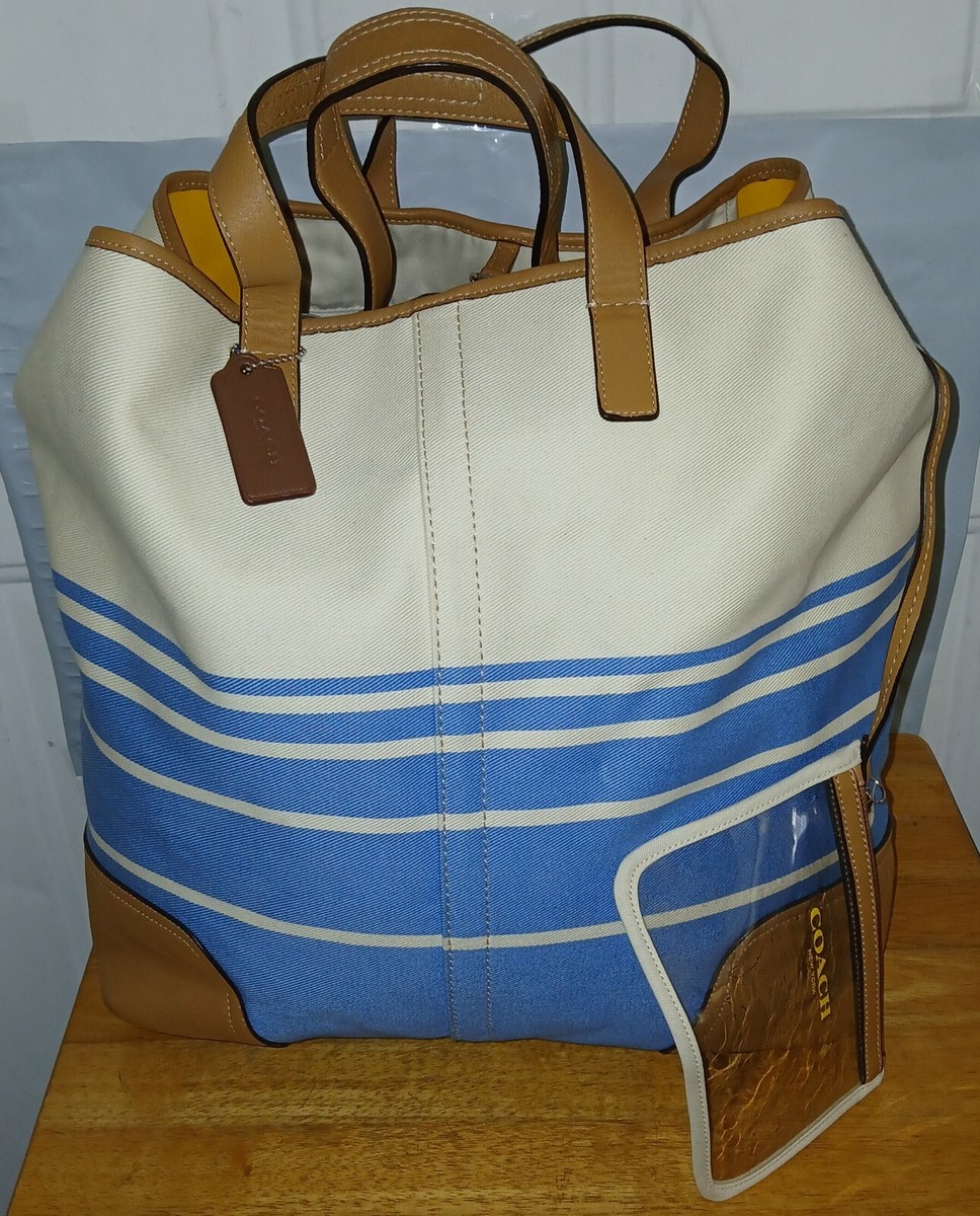 Coach Hadley F28806 Large Variegated Striped Purse With