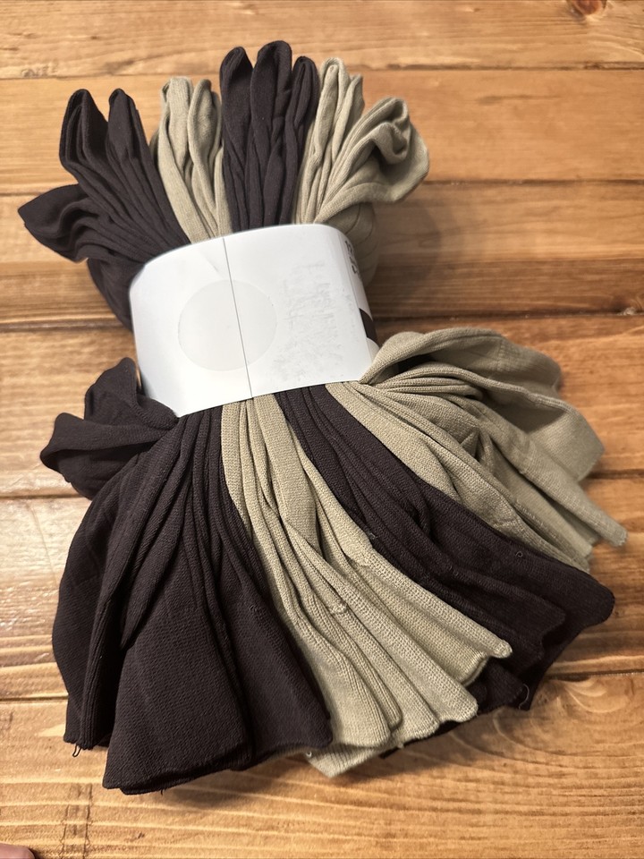 MENS NYLON CREW DRESS SOCKS 12 PAIR SIZE 612 TAN BROWN KHAKI eBay