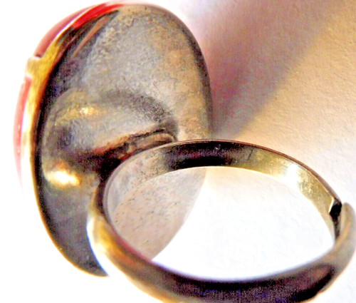 Bague en Corail Gorgone 25x18x8mm- réglable 52-56- Argent massif - Imagen 6 de 6