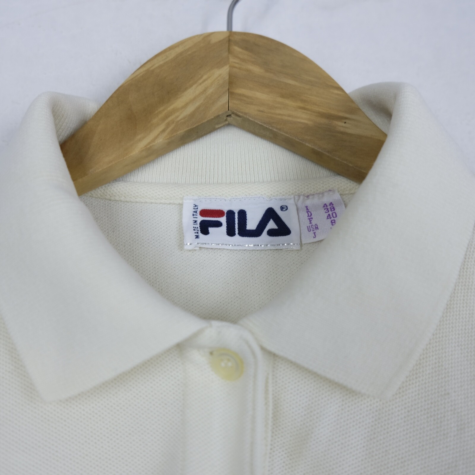 Maglia Polo Fila Taglia 44 Donna Logo Comodo Cotone Pratico Tinta Unita Woman