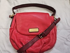 Marc by Marc Jacobs Classic Q Lil Ukita Bag Red Pebble Leather Golden Hardware