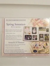 Vintage 2003 Creative Memories Spring Sensation Stickers 4 Block Sheets  NIP/NOS