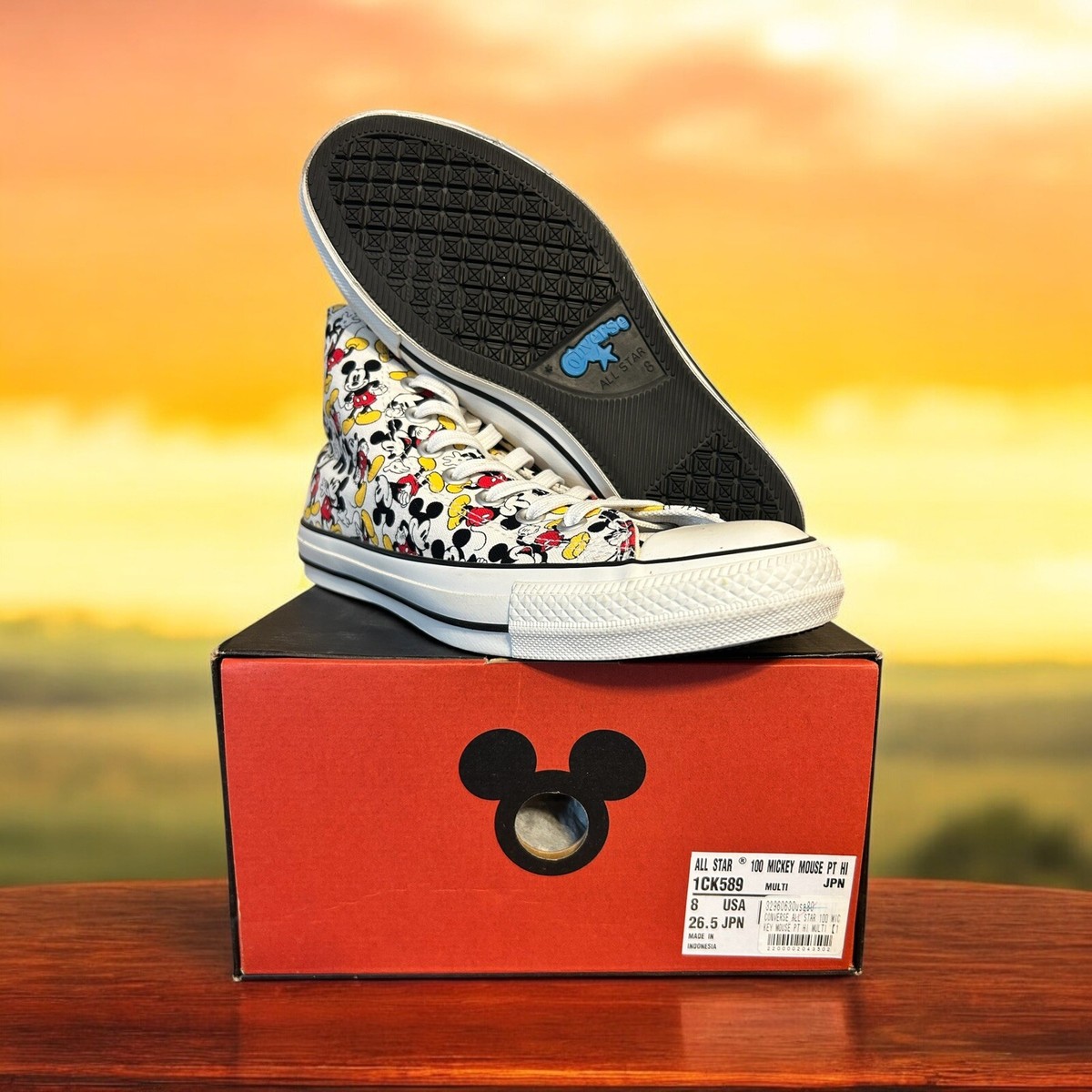 Converse All Star 100th Anniversary Mickey Mouse Sneakers Hightop