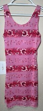 PS Collection U.S.A. Vintage Pink Floral Bodycon Dress Size Large, Made In USA